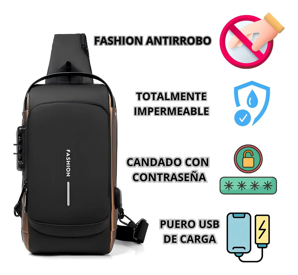 Mochila Antirrobo Fashion Funda Cruzada